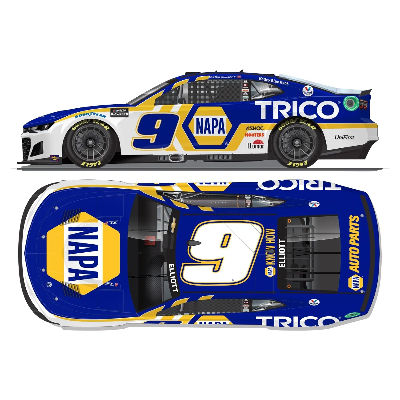 Hendrick Motorsports Chase Elliott #9 2022 Napa Trico 1:24 ELITE Die-Cast