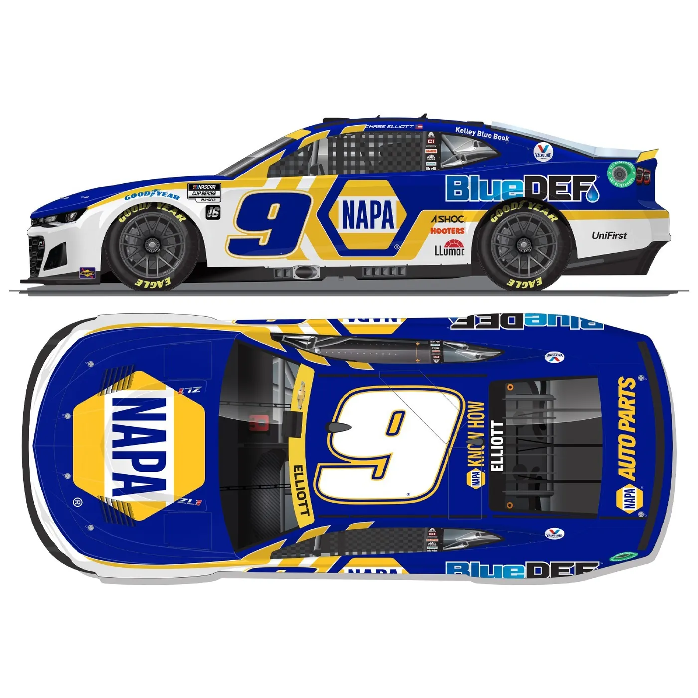 Hendrick Motorsports Chase Elliott #9 2022 NAPA BlueDEF 1:24 ELITE Die-Cast