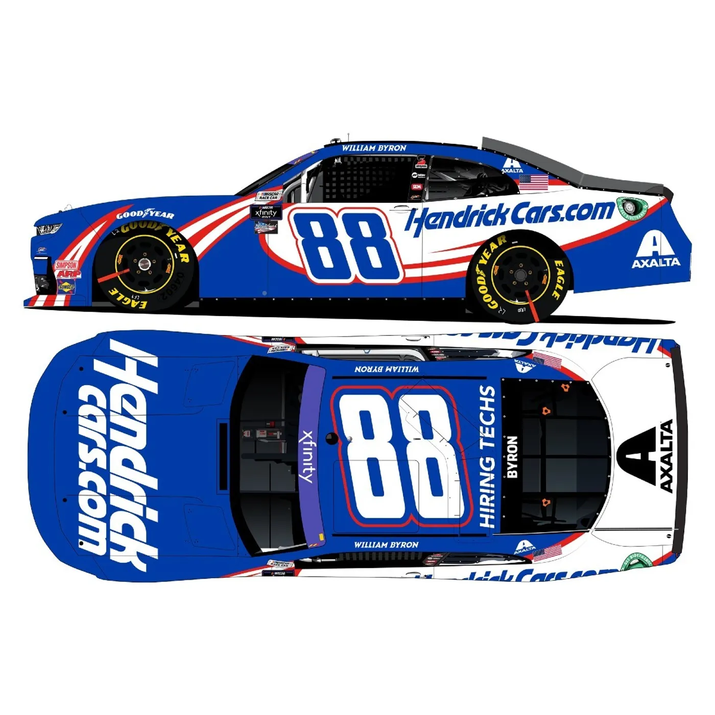 Hendrick Motorsports AUTOGRAPHED William Byron #88 NXS 2022 Hendrickcars.com 1:24 HO Die-Cast