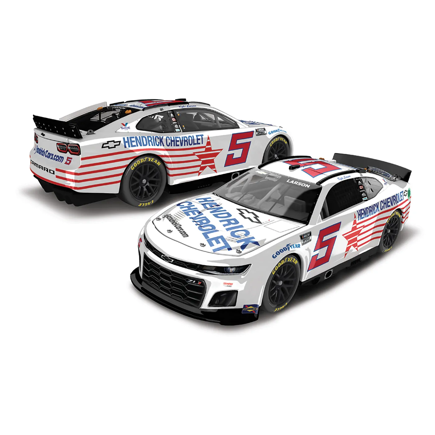 Hendrick Motorsports AUTOGRAPHED Kyle Larson #5 Hendrickcars.com 2022 Darlington Throwback 1:24 ELITE Die-Cast