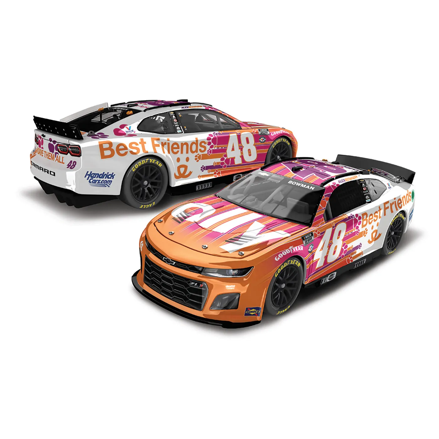 Hendrick Motorsports AUTOGRAPHED Alex Bowman #48 2023 Ally Best Friends 1:24 ELITE Die-Cast