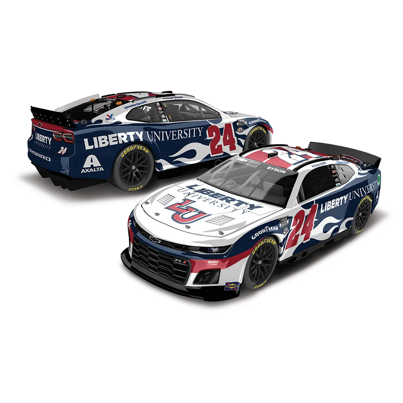 Hendrick Motorsports AUTOGRAPHED William Byron #24 2023 Liberty University 1:24 HO Die-Cast