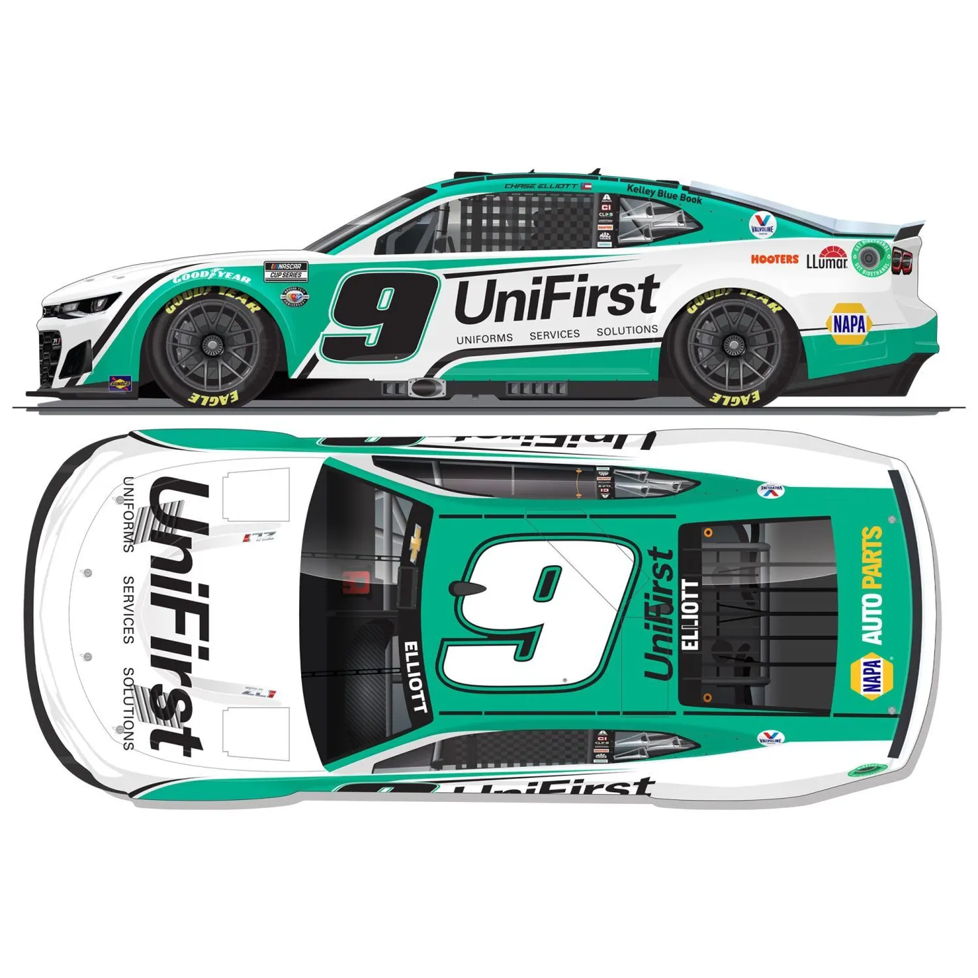 Hendrick Motorsports Chase Elliott #9 2023 UniFirst 1:24 ELITE Die-Cast