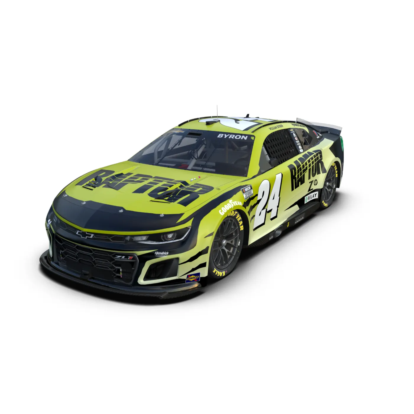 Hendrick Motorsports AUTOGRAPHED William Byron #24 2024 RAPTOR 1:24 HO Die-Cast
