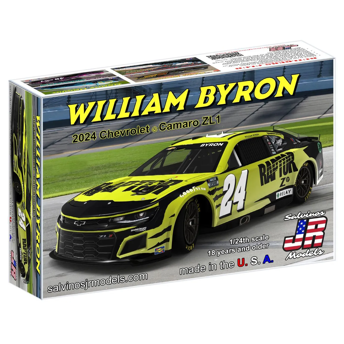 Hendrick Motorsports William Byron #24 2024 RAPTOR 1:24 Model Car Kit