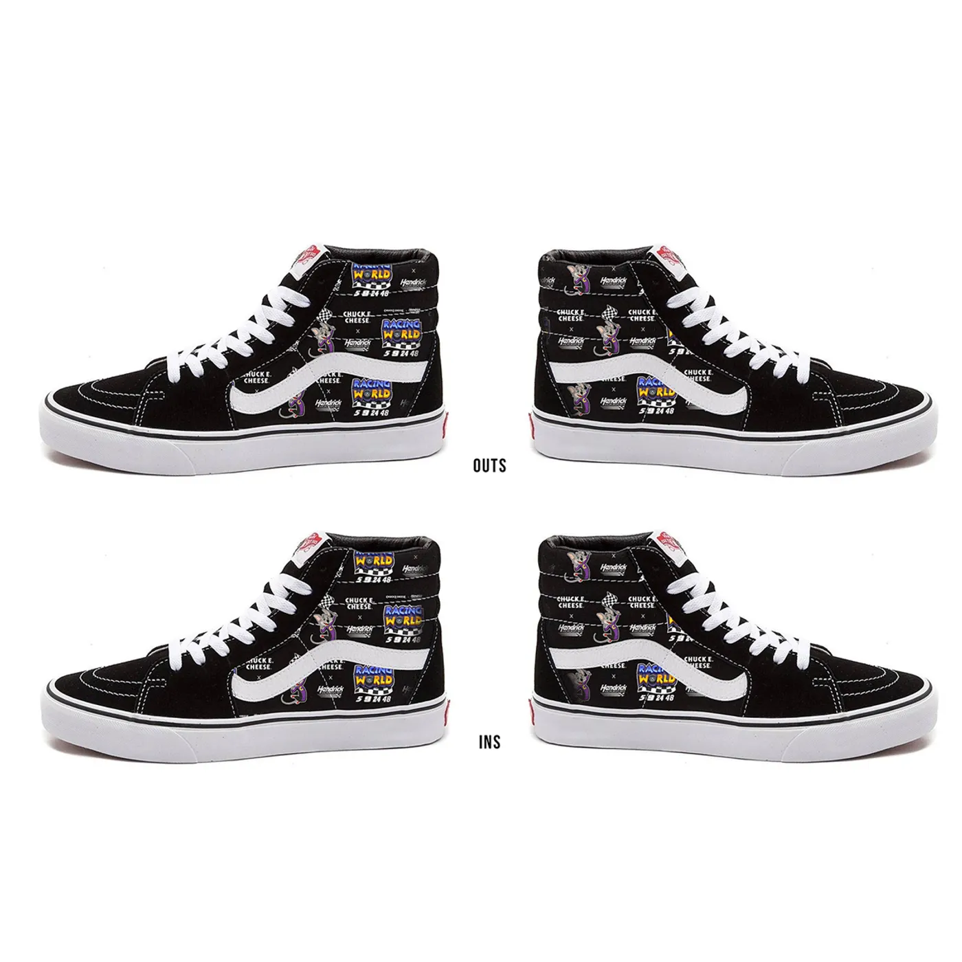 Hendrick Motorsports Racing World Chuck E. Cheese Repeat Vans Sk8-Hi Tops