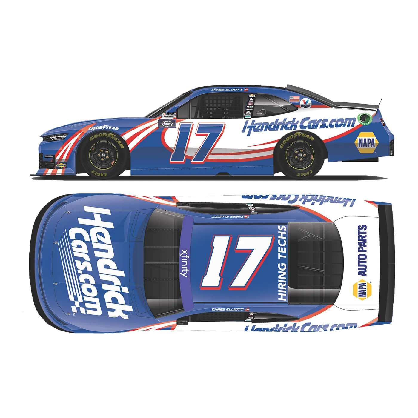 Hendrick Motorsports Chase Elliott #17 2023 HendrickCars.com 1:24 HO Die-Cast