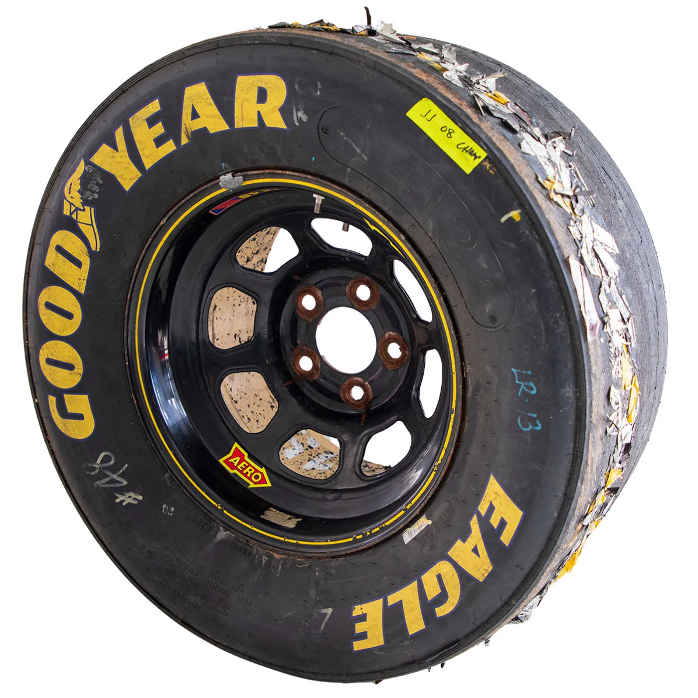 Hendrick Motorsports Race Used 2008 Jimmie Johnson #48 Championship Victory Lane Wheel and Tire - Homestead
