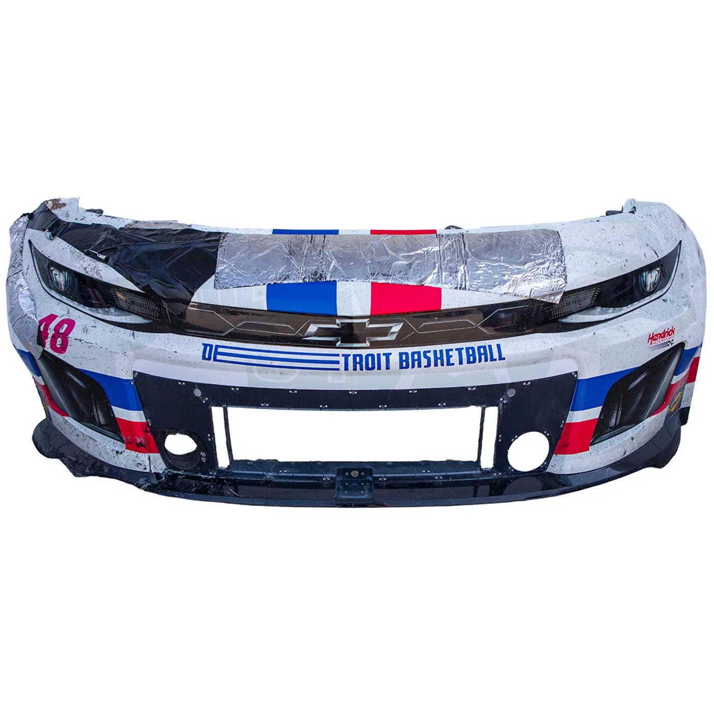 Hendrick Motorsports Race Used 2023 Alex Bowman #48 Ally Detroit Pistons Nose - Michigan
