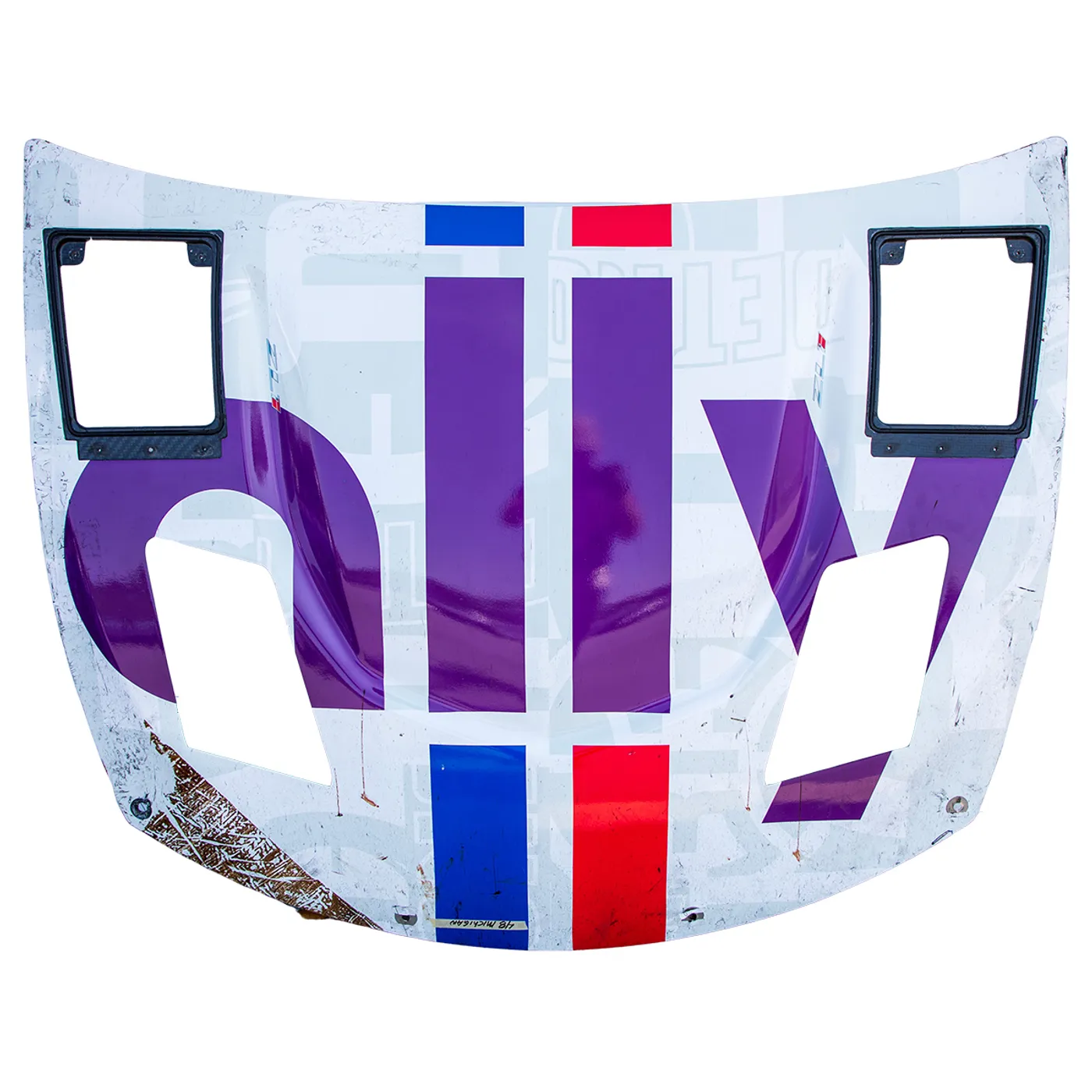 Hendrick Motorsports Race Used 2023 Alex Bowman #48 Ally Detroit Pistons Hood - Michigan