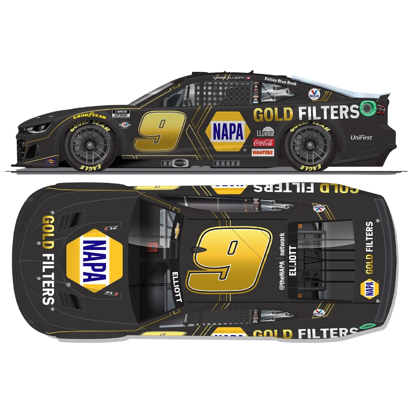 Hendrick Motorsports Chase Elliott #9 2023 NAPA Gold Filters 1:64 Hard Top Die-Cast