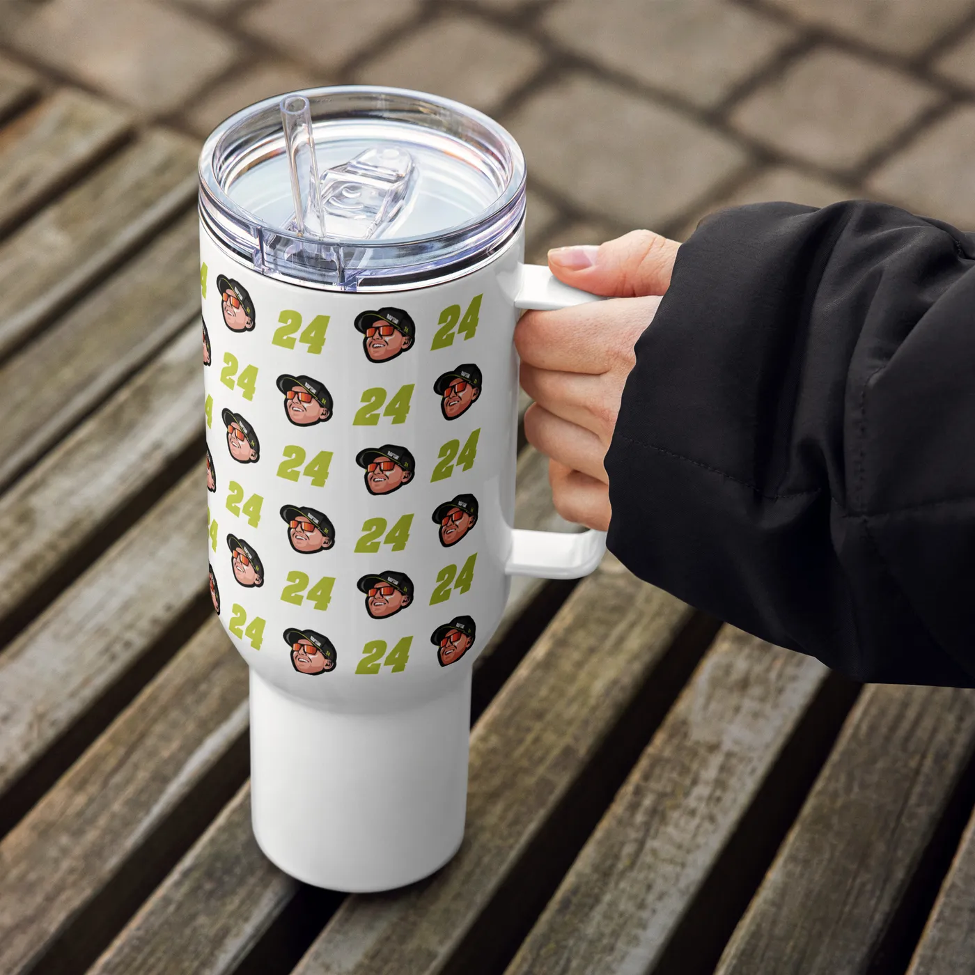 Hendrick Motorsports William Byron Face #24 Travel Mug w/Handle