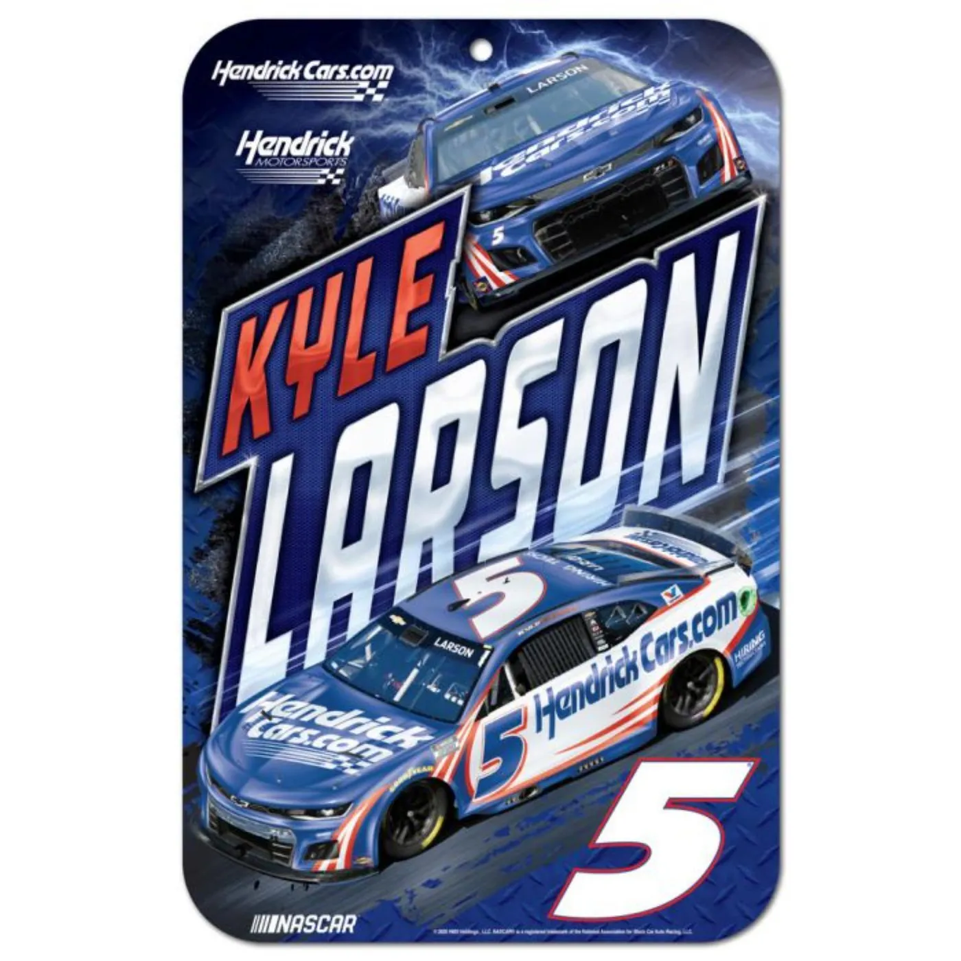 Hendrick Motorsports Kyle Larson #5 2025 HendrickCars.com 11" x 17" Plastic Sign