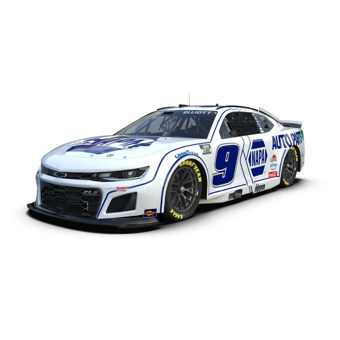 Hendrick Motorsports Chase Elliott #9 2025 NAPA White 1:24 ELITE Die-Cast