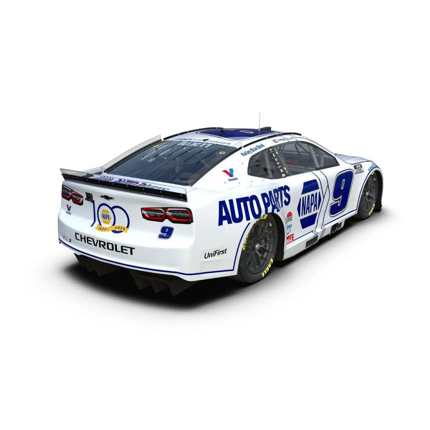 Hendrick Motorsports Chase Elliott #9 2025 NAPA White 1:24 ELITE Die-Cast