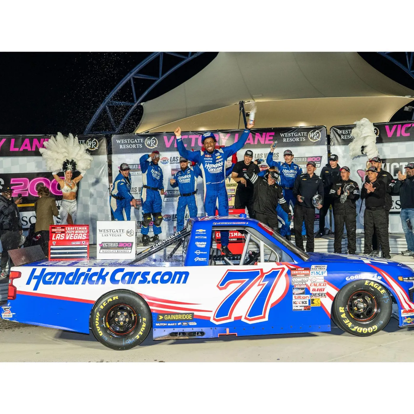 Hendrick Motorsports Rajah Caruth #71 2024 Las Vegas Spring RACE WIN 1:24 Hard Top Die-Cast