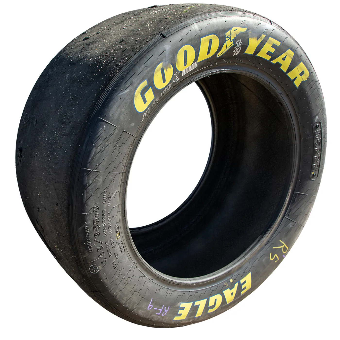 Hendrick Motorsports Race Used 2024 Kyle Larson #5 Las Vegas Right Front Victory Lane Tire