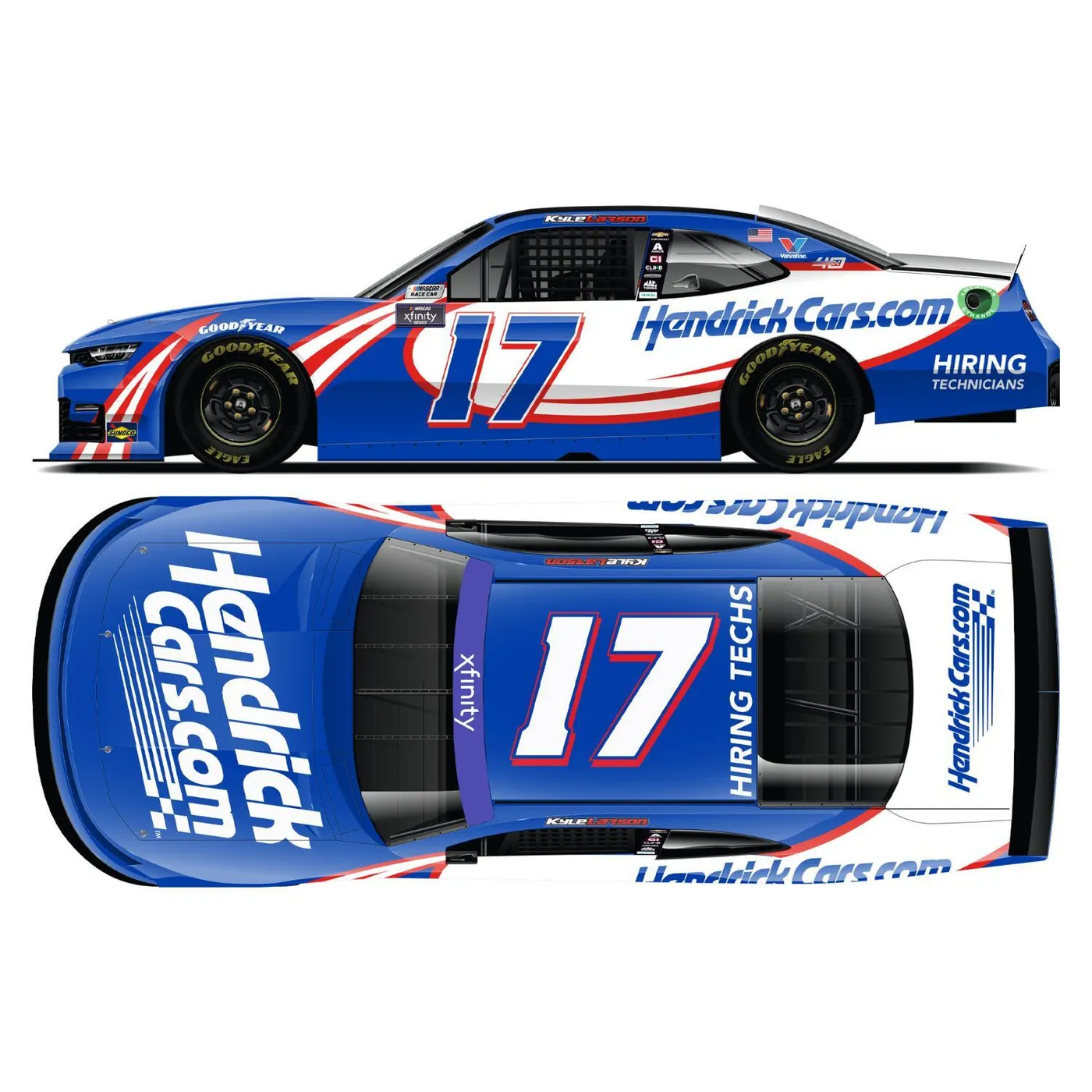 Hendrick Motorsports AUTOGRAPHED Kyle Larson #17 NXS 2024 HendrickCars.com 1:24 HO Die-Cast