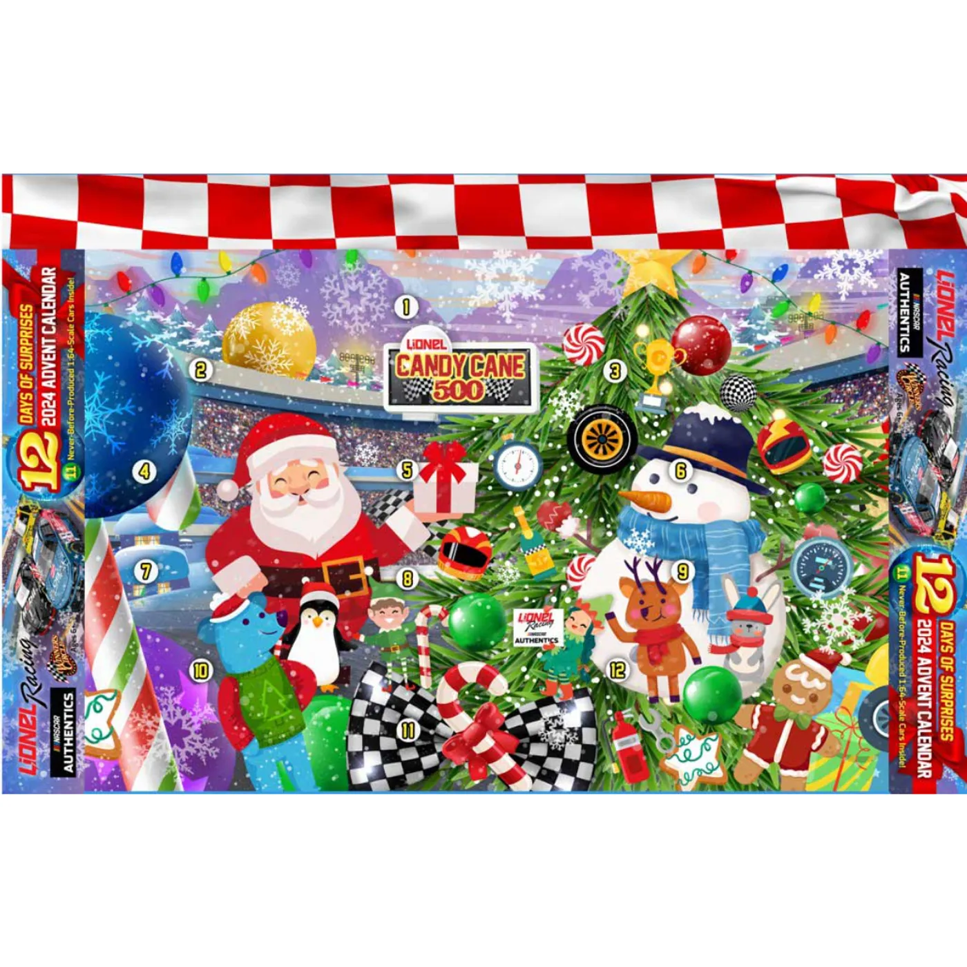 Hendrick Motorsports Lionel Racing - 2024 Advent Calendar - 12 Days of Diecast 12 1:64 Hard Top Die-Cast Set