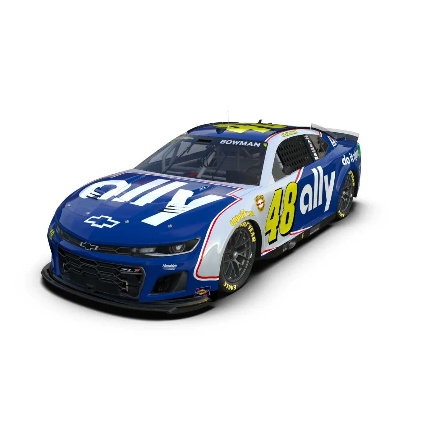 Hendrick Motorsports Alex Bowman #48 2024 Ally Throwback 1:24 ELITE Die-Cast