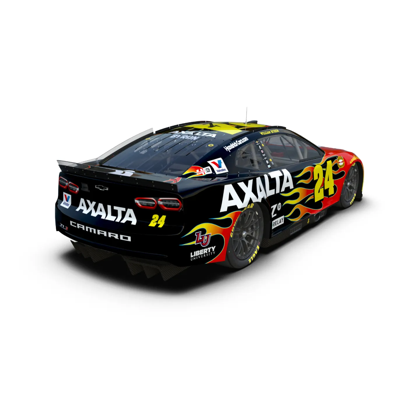 Hendrick Motorsports AUTOGRAPHED William Byron #24 2024 AXALTA Darlington Throwback 1:24 ELITE Die-Cast