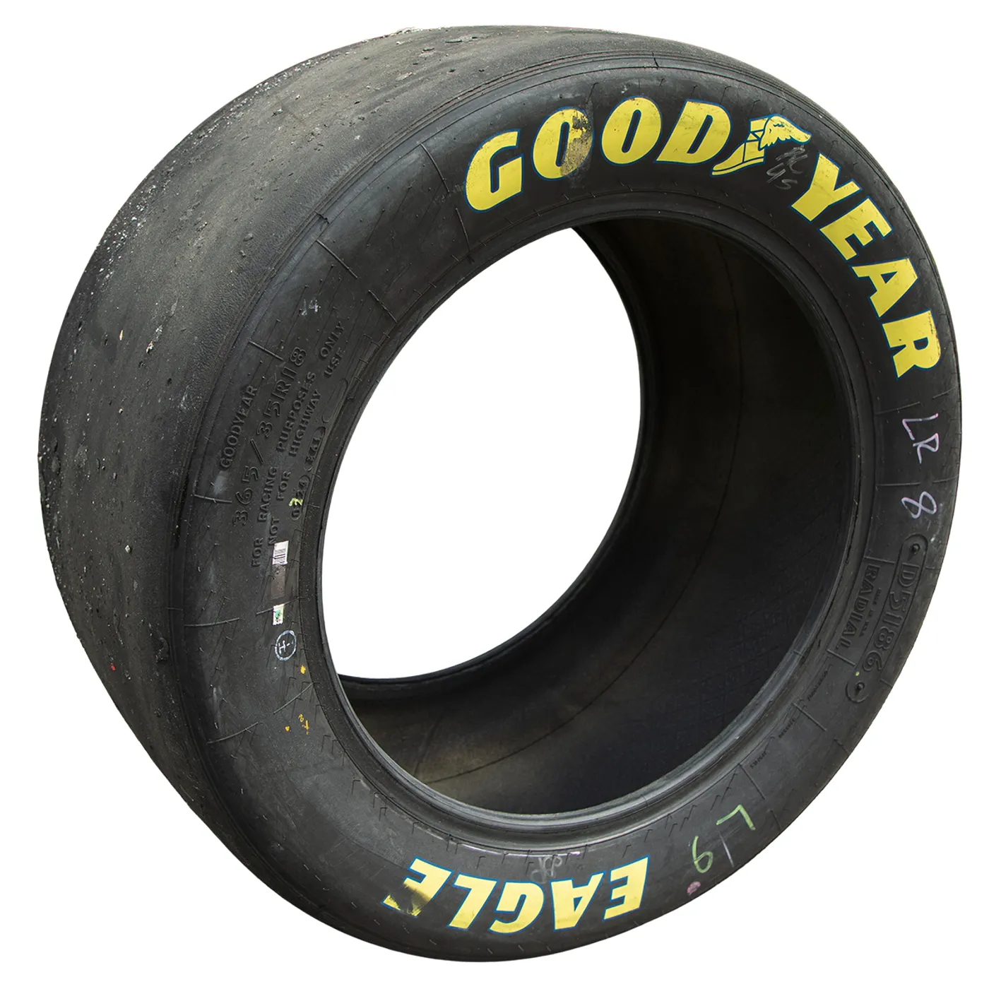 Hendrick Motorsports Race Used 2024 Chase Elliott #9 LR Victory Lane Tire - Texas Win