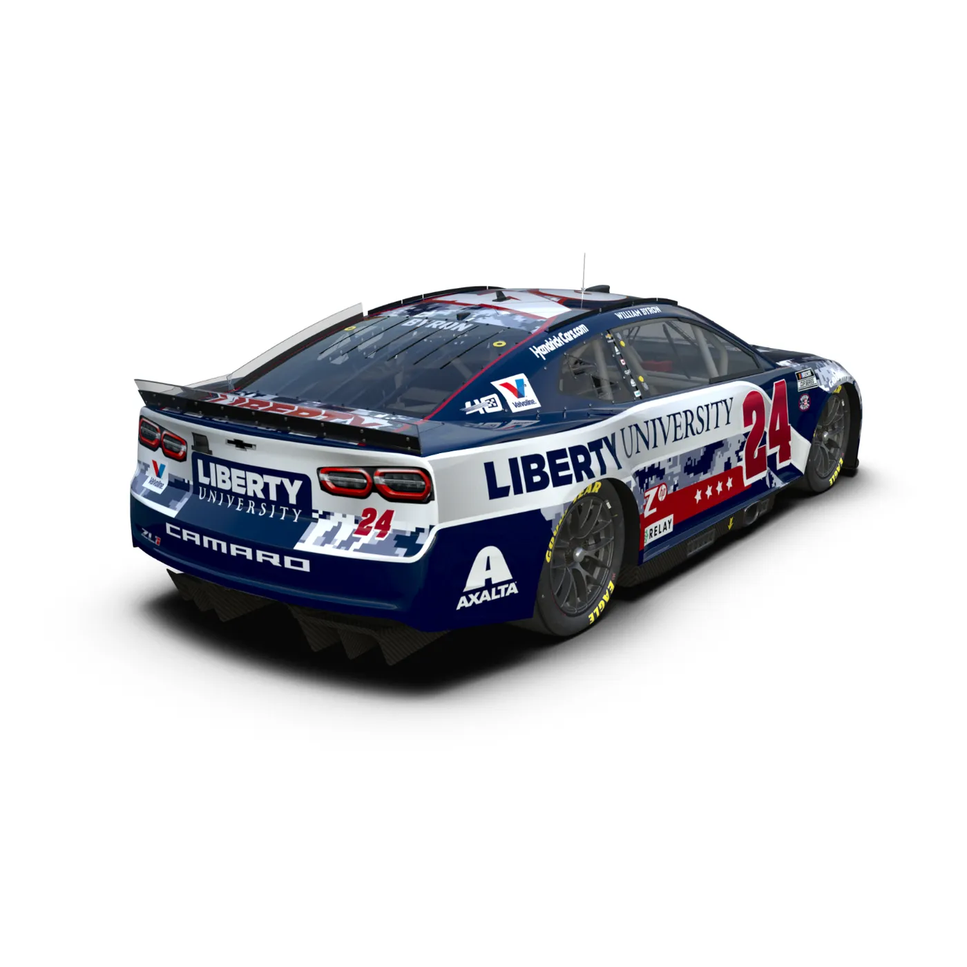 Hendrick Motorsports William Byron #24 2024 Liberty University Patriotic 1:24 HO Foil Number Die-Cast