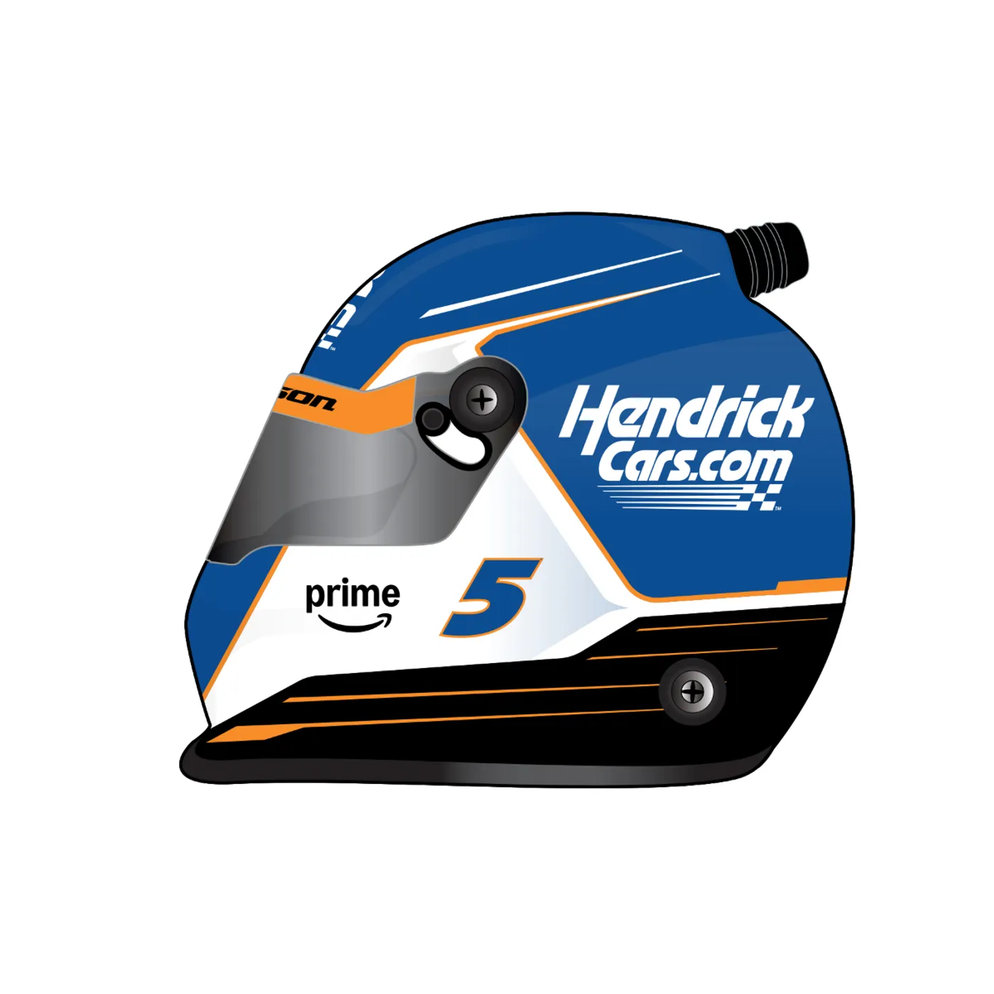 Hendrick Motorsports AUTOGRAPHED Kyle Larson #5 2025 HendrickCars.com H1100 Fantasy Miniature Replica Helmet