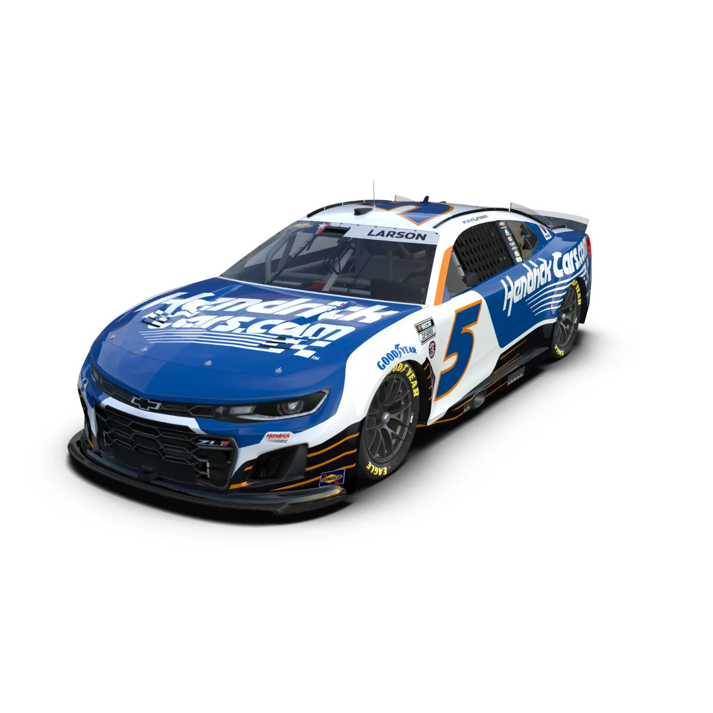 Hendrick Motorsports AUTOGRAPHED Kyle Larson #5 2025 HendrickCars.com H1100 Coca-Cola 600 1:24 ELITE Die-Cast