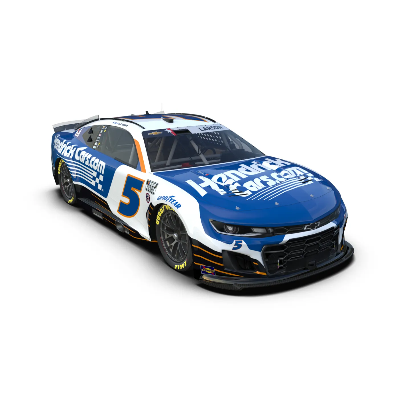 Hendrick Motorsports AUTOGRAPHED Kyle Larson #5 2025 HendrickCars.com H1100 Coca-Cola 600 1:24 ELITE Die-Cast