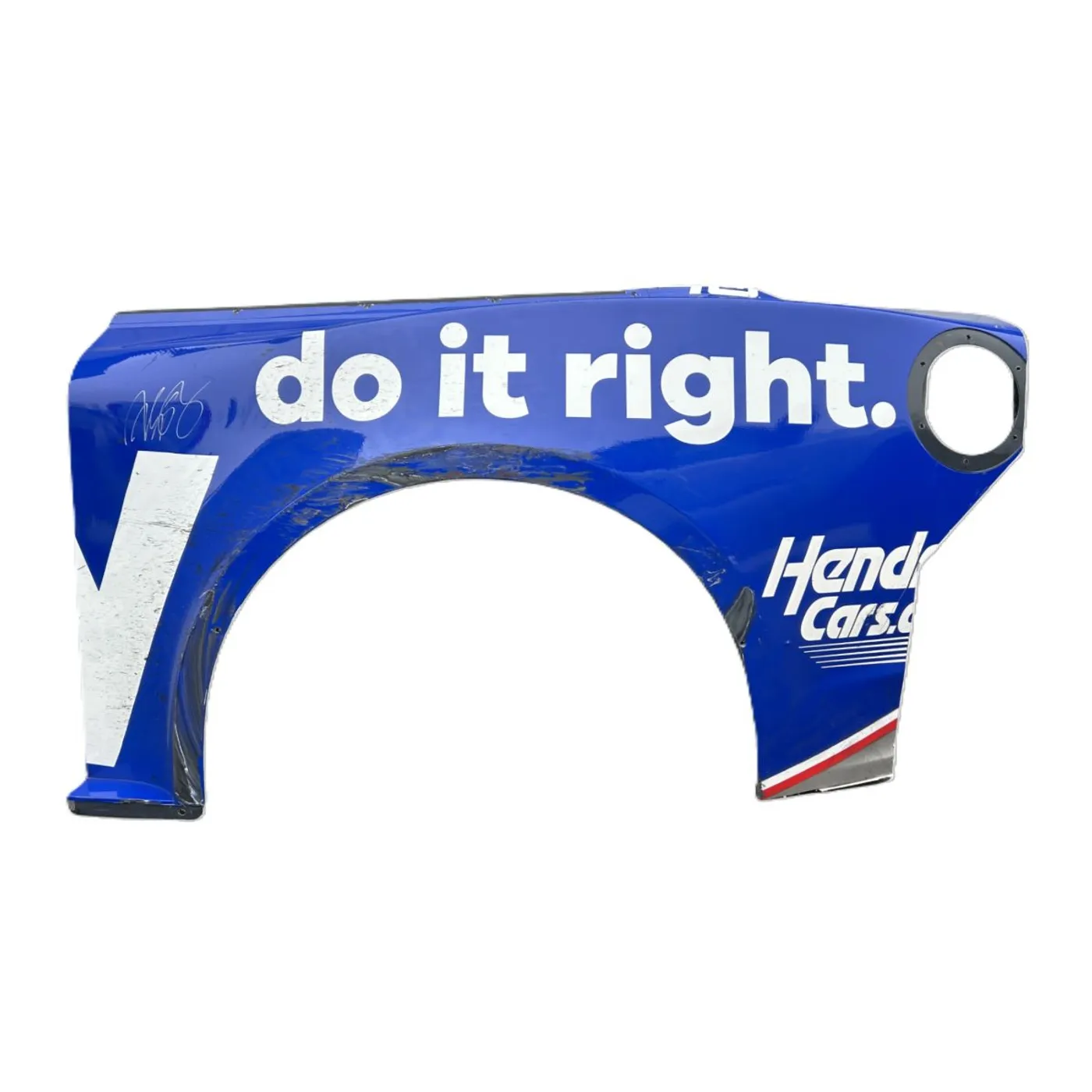 Hendrick Motorsports AUTOGRAPHED Race Used 2024 Alex Bowman #48 Ally Left Rear Quarter Panel - Darlington 1