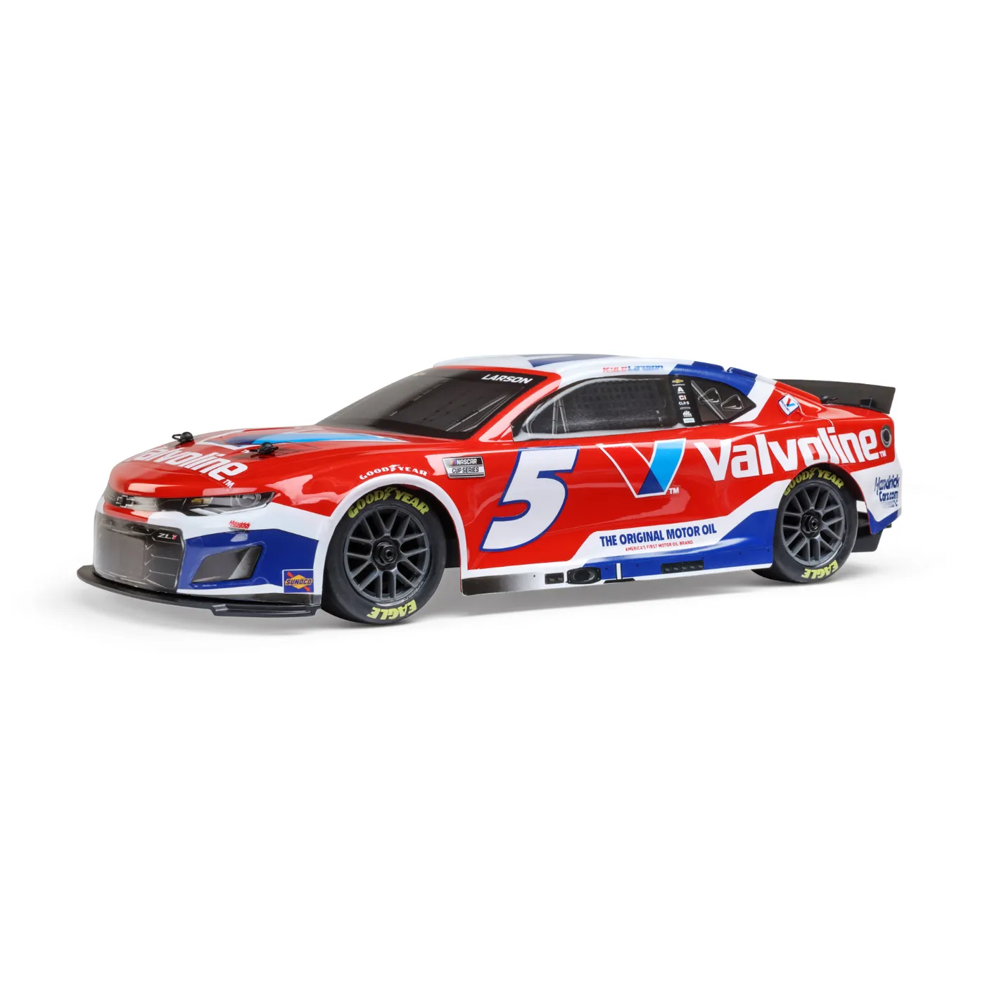 Hendrick Motorsports Kyle Larson #5 2025 Valvoline Chevrolet Camaro - Losi NASCAR RC Race Car Ready-to-Race - 1/12 Scale AWD Remote Control Car