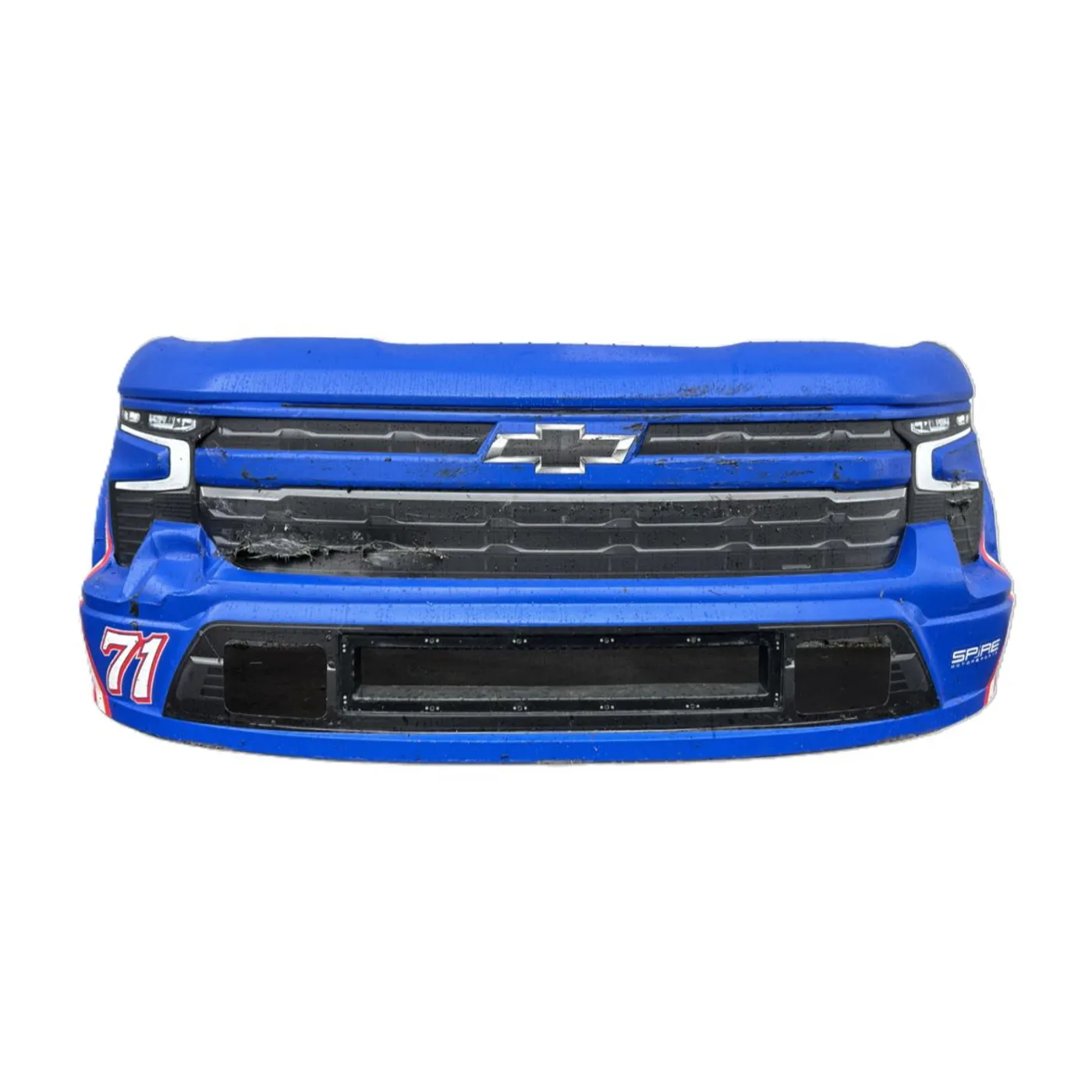 Hendrick Motorsports Race Used 2025 Rajah Caruth #71 Spire NCTS HendrickCars.com Nose - Martinsville 1