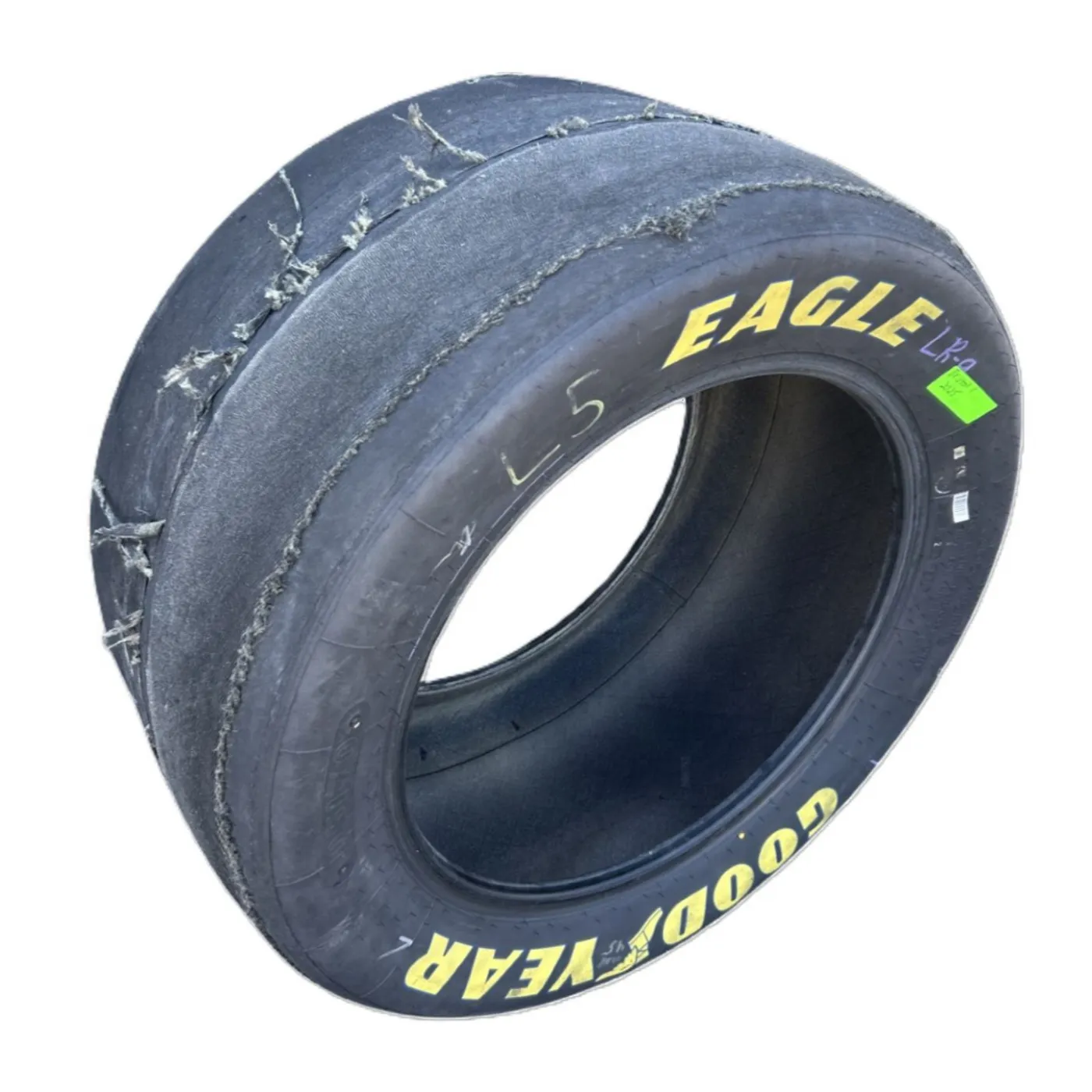 Hendrick Motorsports Race Used 2025 Kyle Larson #5 Victory Lane Tire - Bristol 1 Win