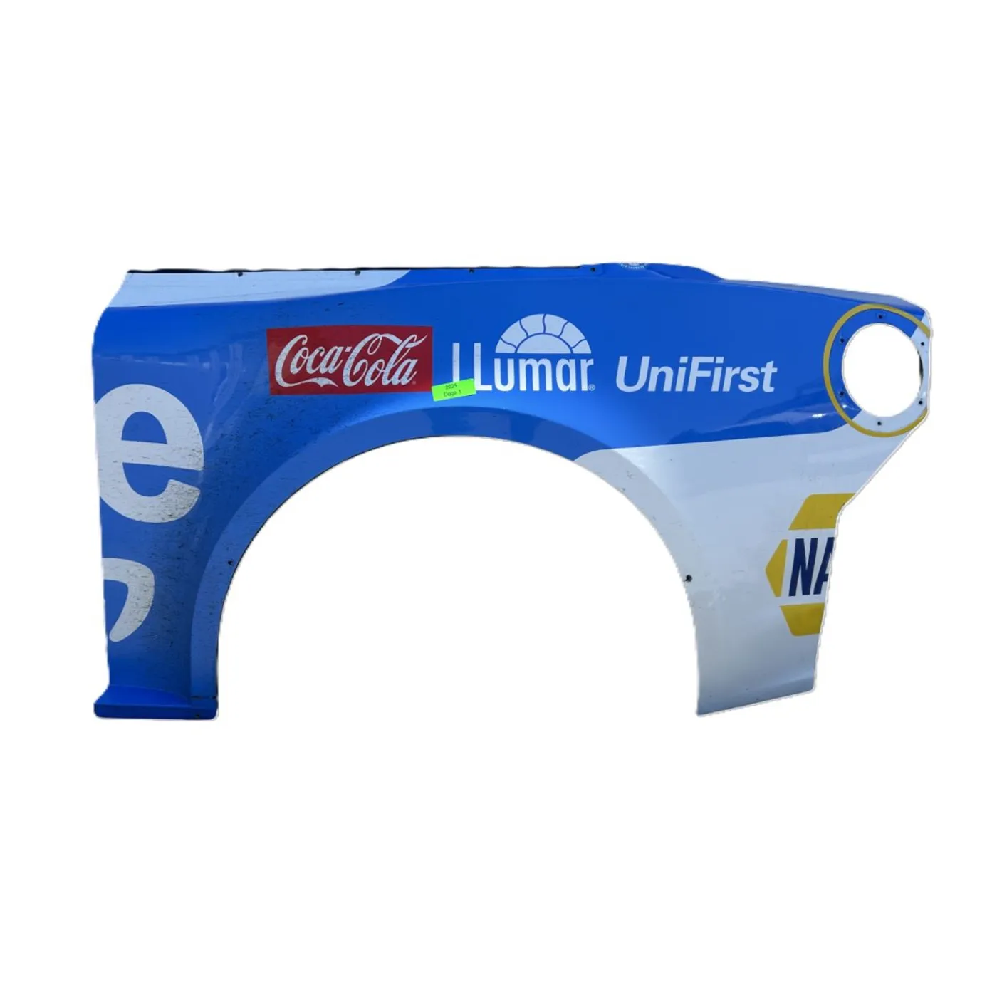 Hendrick Motorsports Race Used 2025 Chase Elliott #9 Prime Inaugural Race Left Rear Quarter Panel - Talladega 1