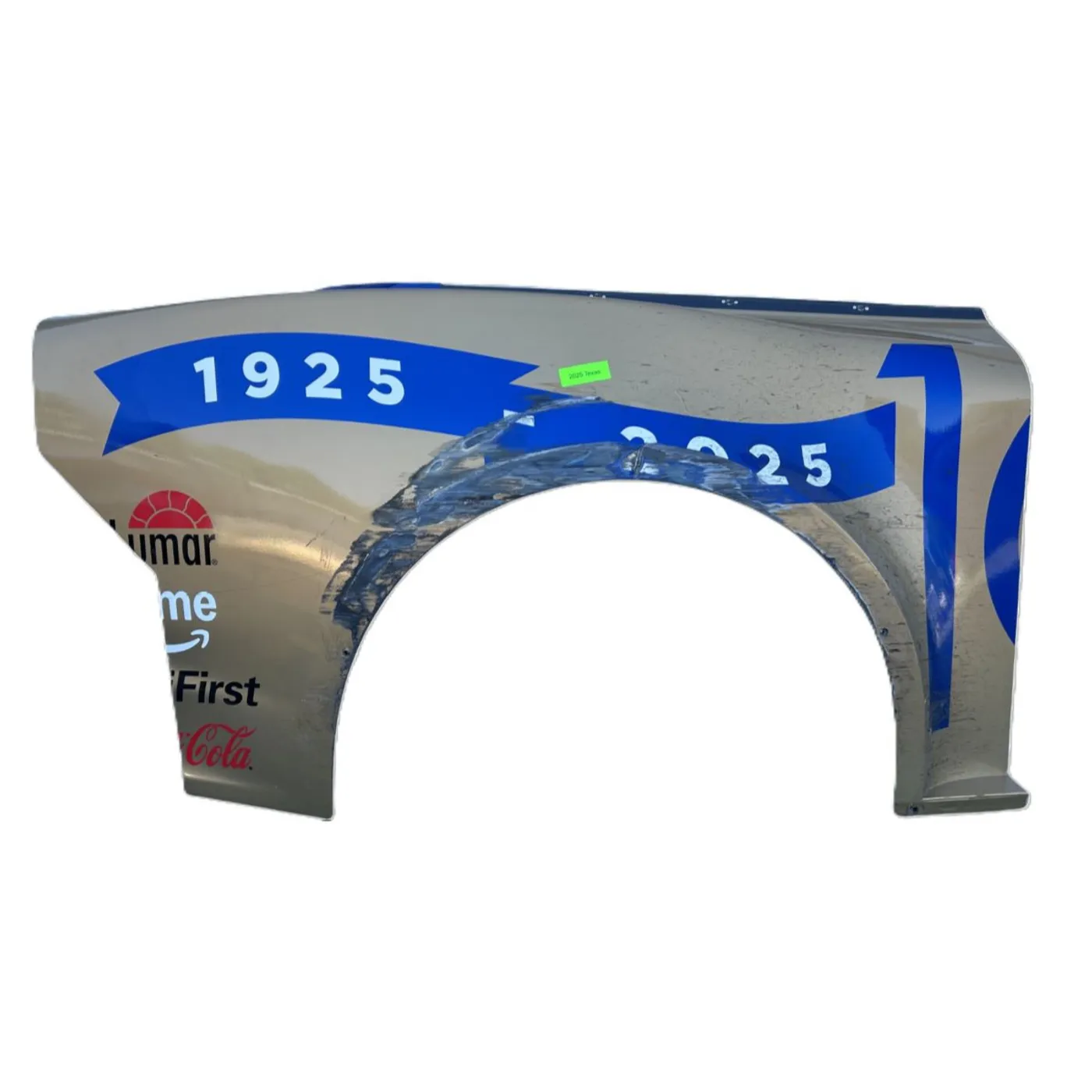 Hendrick Motorsports Race Used 2025 Chase Elliott #9 NAPA Auto Parts Gold Right Rear Quarter Panel - Texas