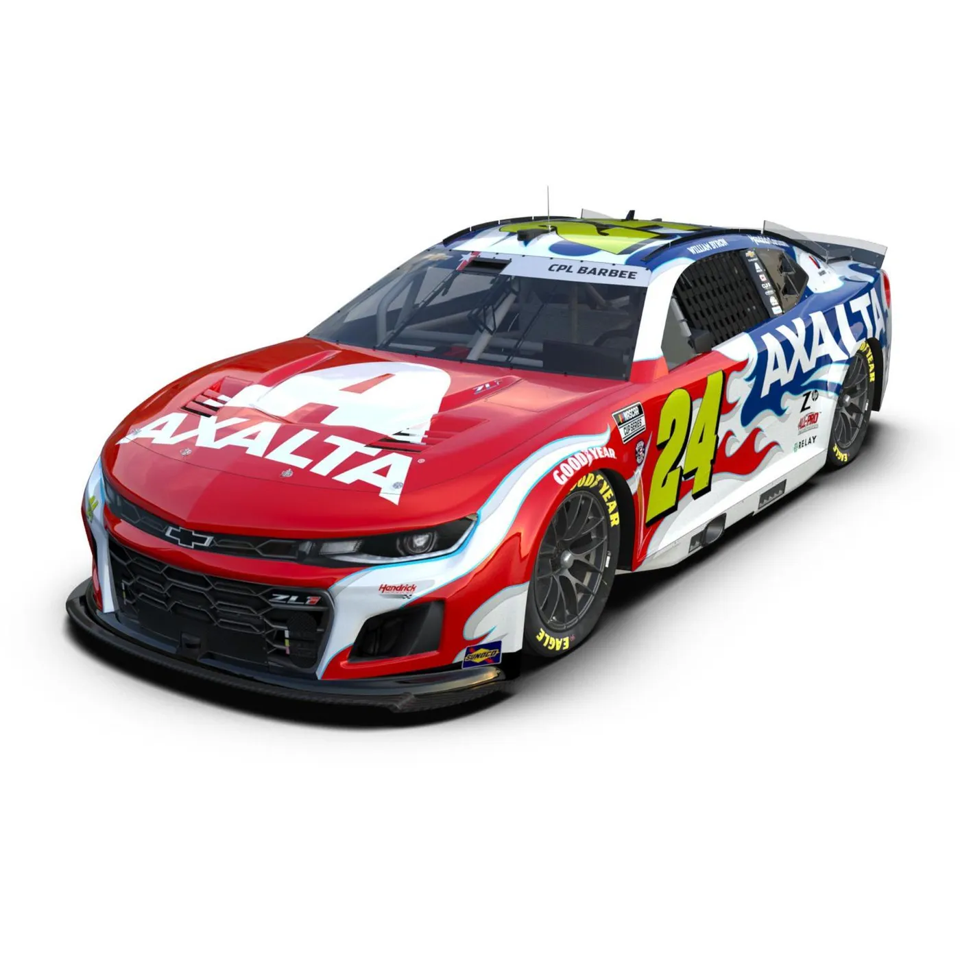 Hendrick Motorsports William Byron #24 2025 Axalta Patriotic 1:64 Hard Top Die-Cast