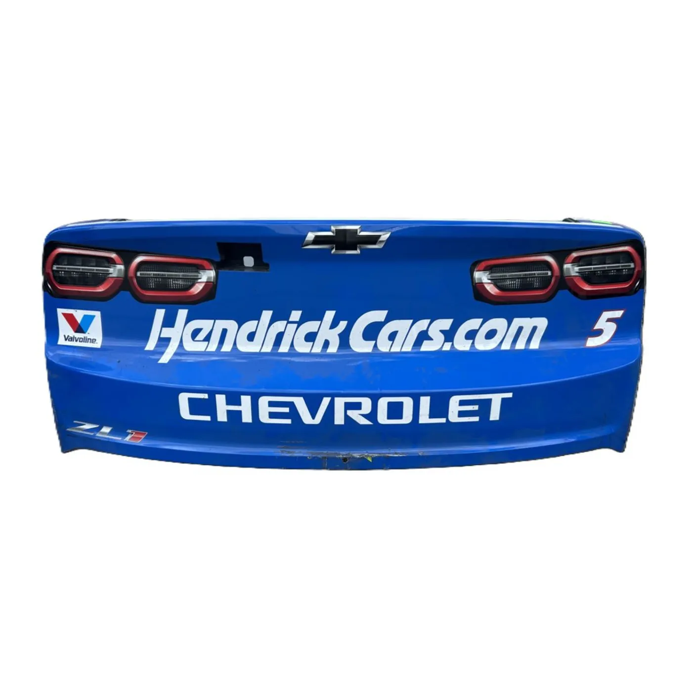 Hendrick Motorsports Race Used 2025 Kyle Larson #5 HendrickCars.com Rear Bumper - Kansas 1 Win, Pole Win, 10,000th Career Lap Led Milestone