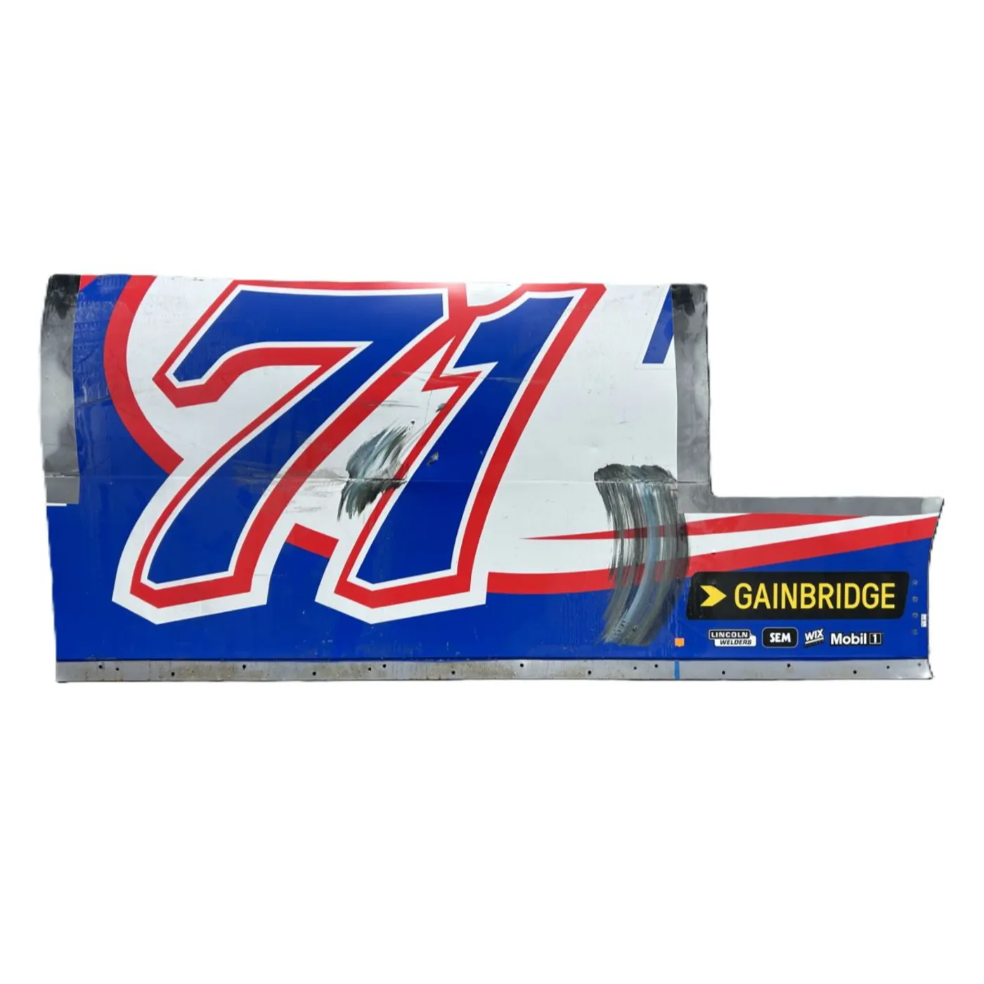 Hendrick Motorsports Race Used 2025 Rajah Caruth #71 Spire NCTS HendrickCars.com Door Panel