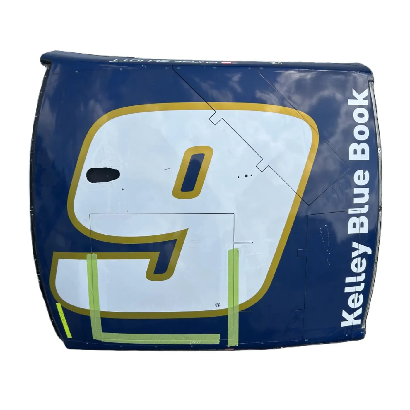 Hendrick Motorsports Race Used 2021 Chase Elliott #9 Kelley Blue Book Greenhouse - Texas 2