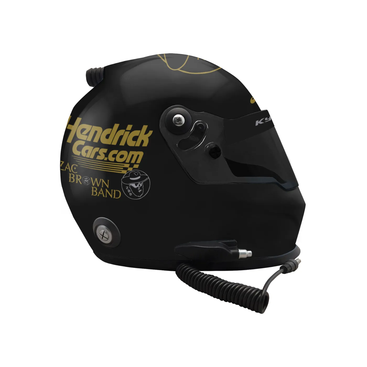 Hendrick Motorsports DUAL AUTOGRAPHED Kyle Larson #5 2025 HendrickCars.com / Zac Brown Band Full Size Replica Helmet
