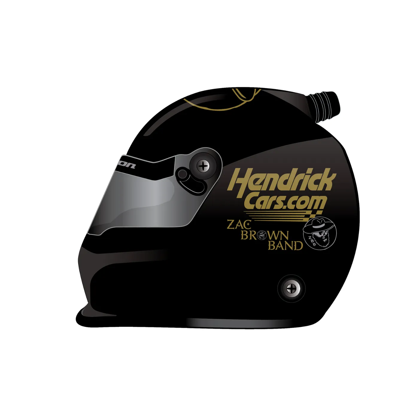 Hendrick Motorsports DUAL AUTOGRAPHED Kyle Larson #5 2025 HendrickCars.com / Zac Brown Band Full Size Replica Helmet