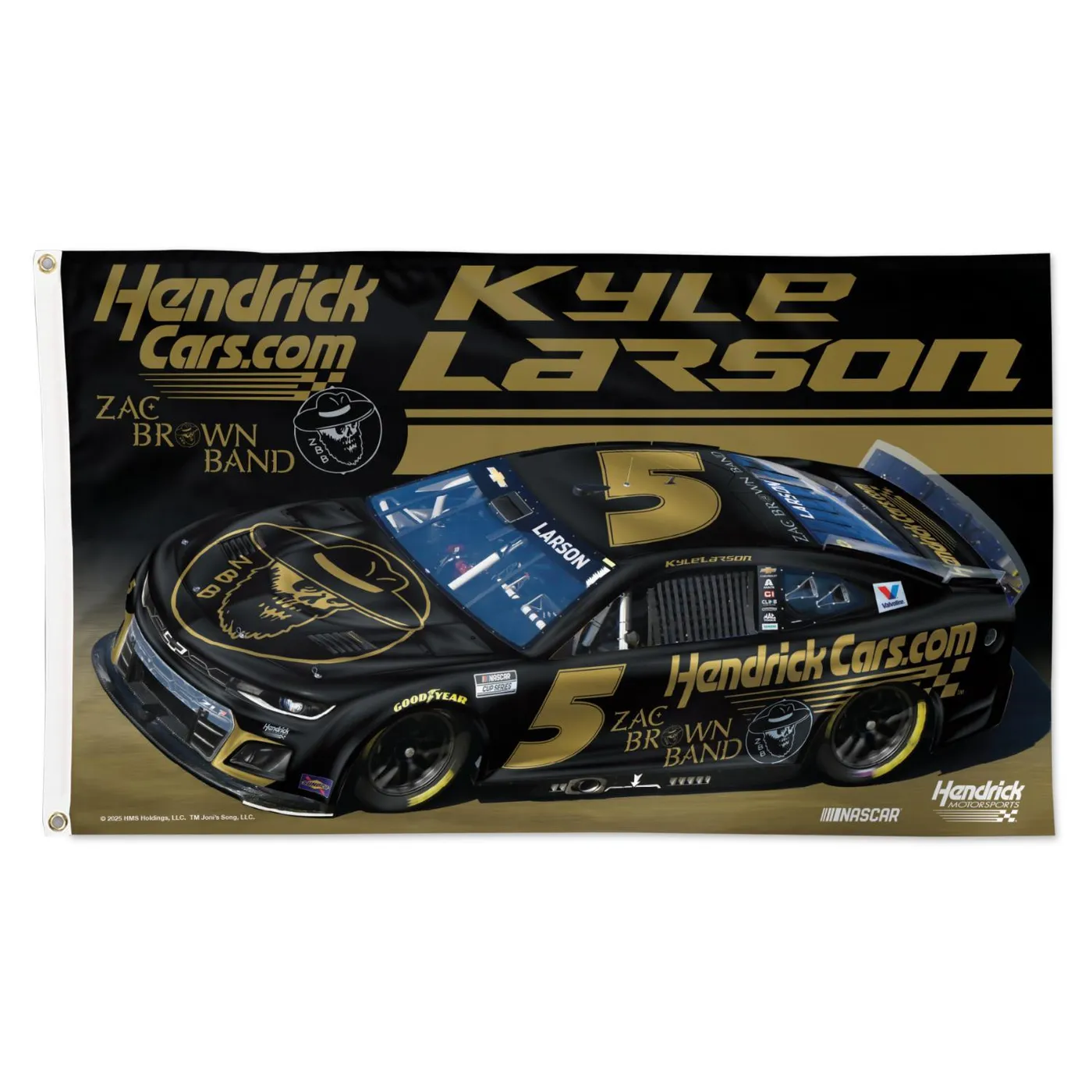 Hendrick Motorsports Kyle Larson #5 HendrickCars.com / Zac Brown Band 3' x 5' Deluxe Flag