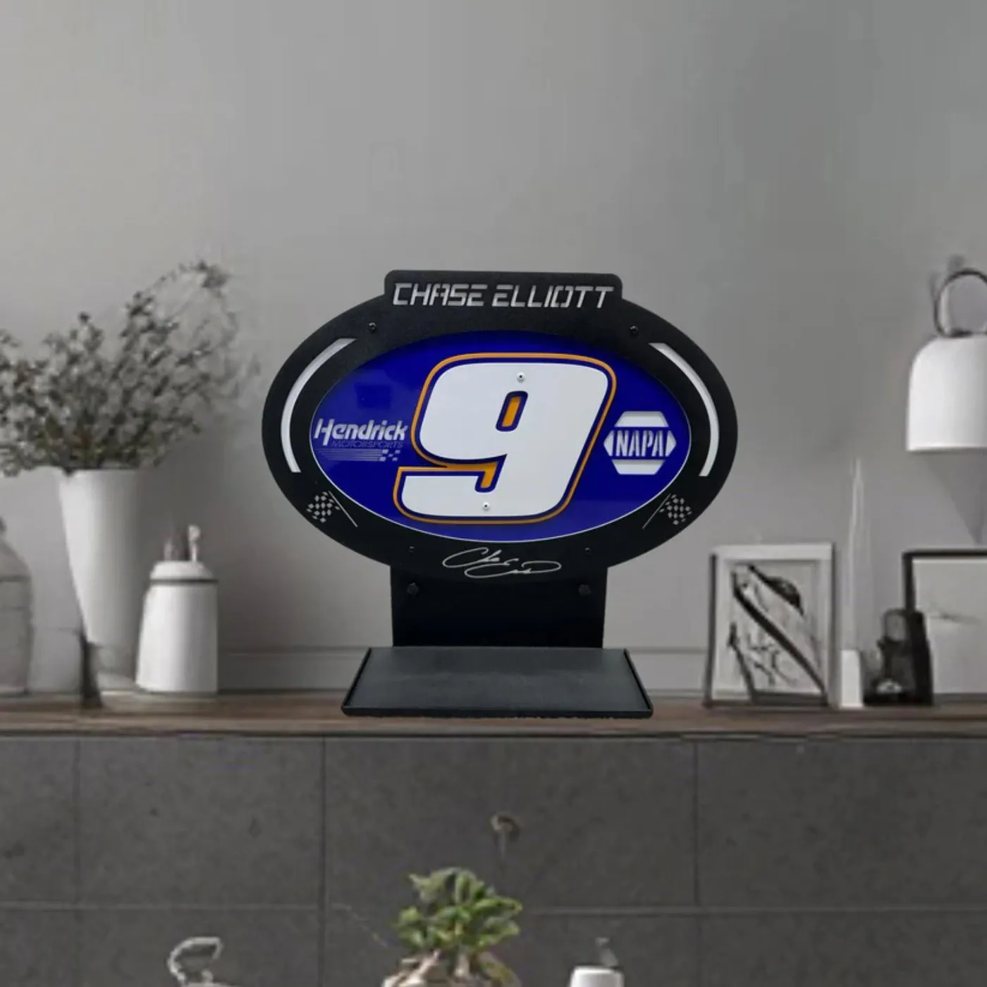 Hendrick Motorsports Chase Elliott #9 3D Sheet Metal Diecast Display