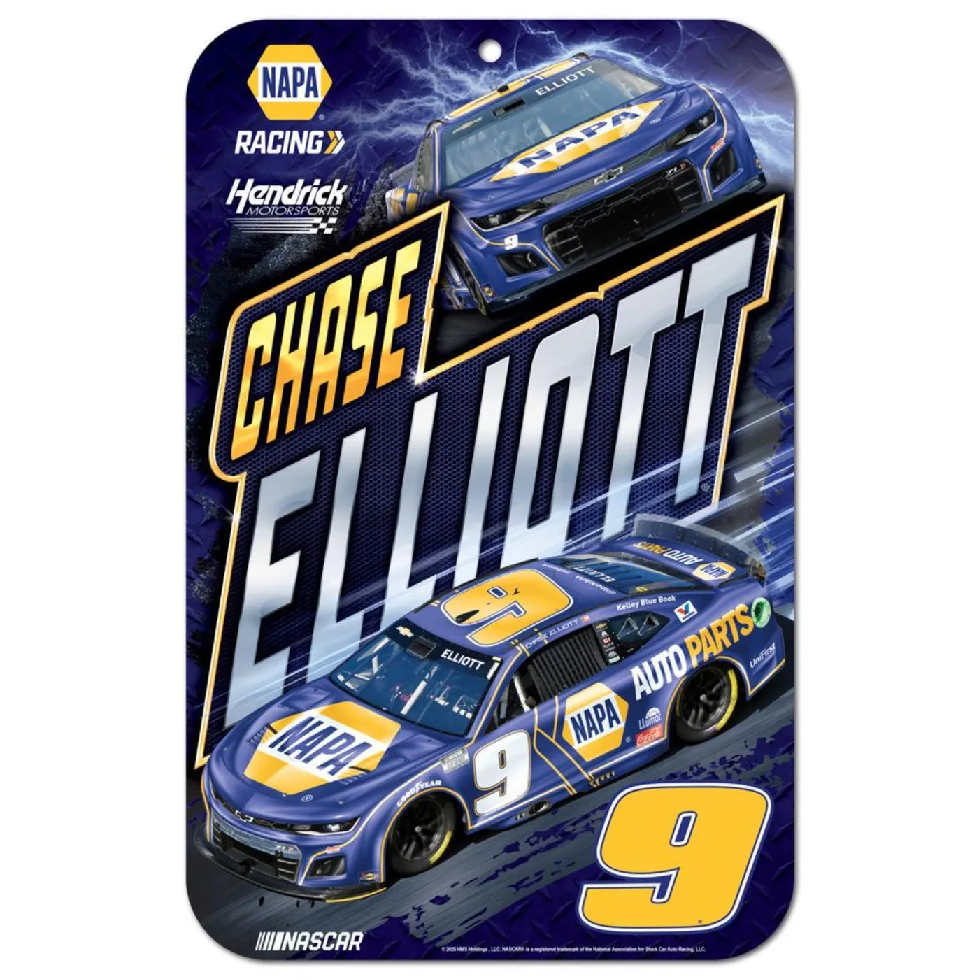Hendrick Motorsports Chase Elliott #9 NAPA 11" x 7" Plastic Sign
