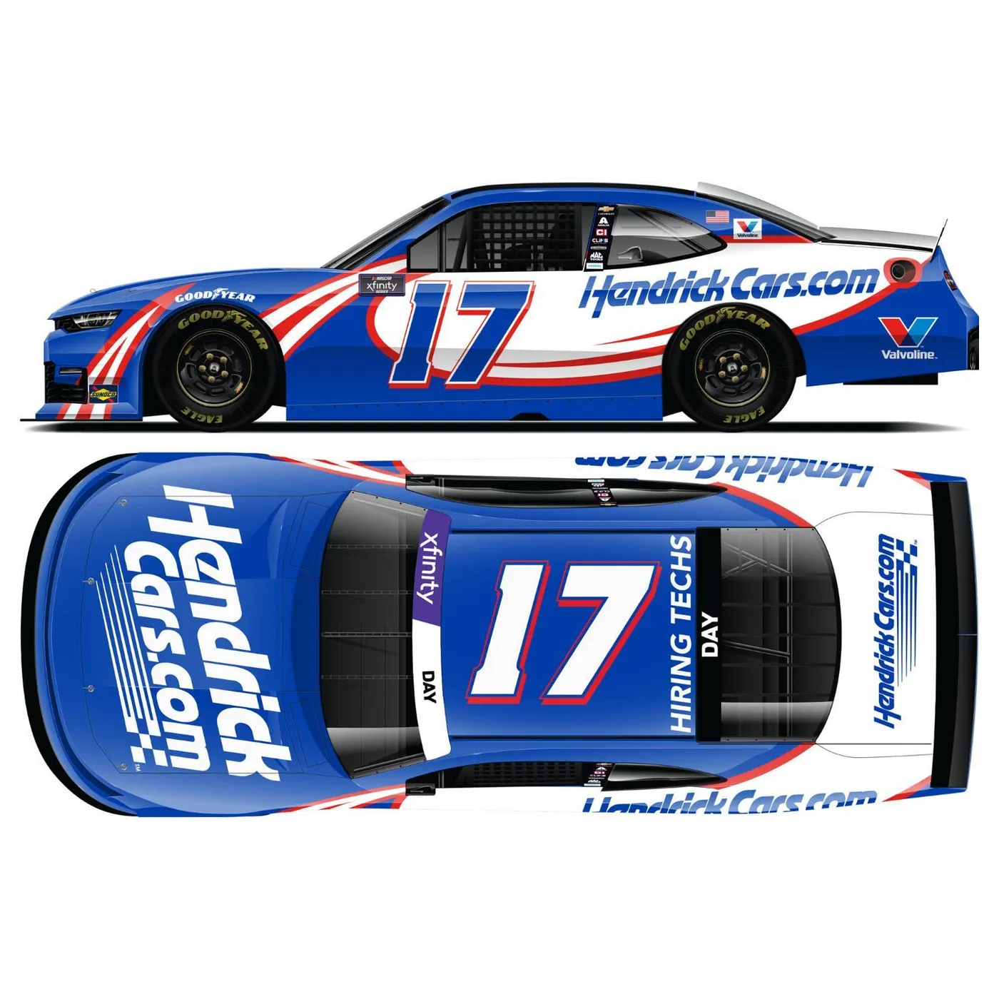 Hendrick Motorsports Corey Day #17 2025 HendrickCars.com 1:24 HO Die-Cast