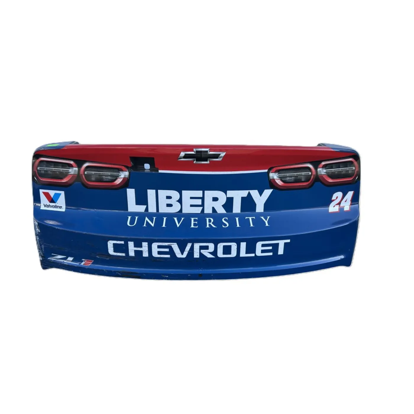 Hendrick Motorsports Race Used 2025 William Byron #24 Liberty University Rear Bumper - Clash