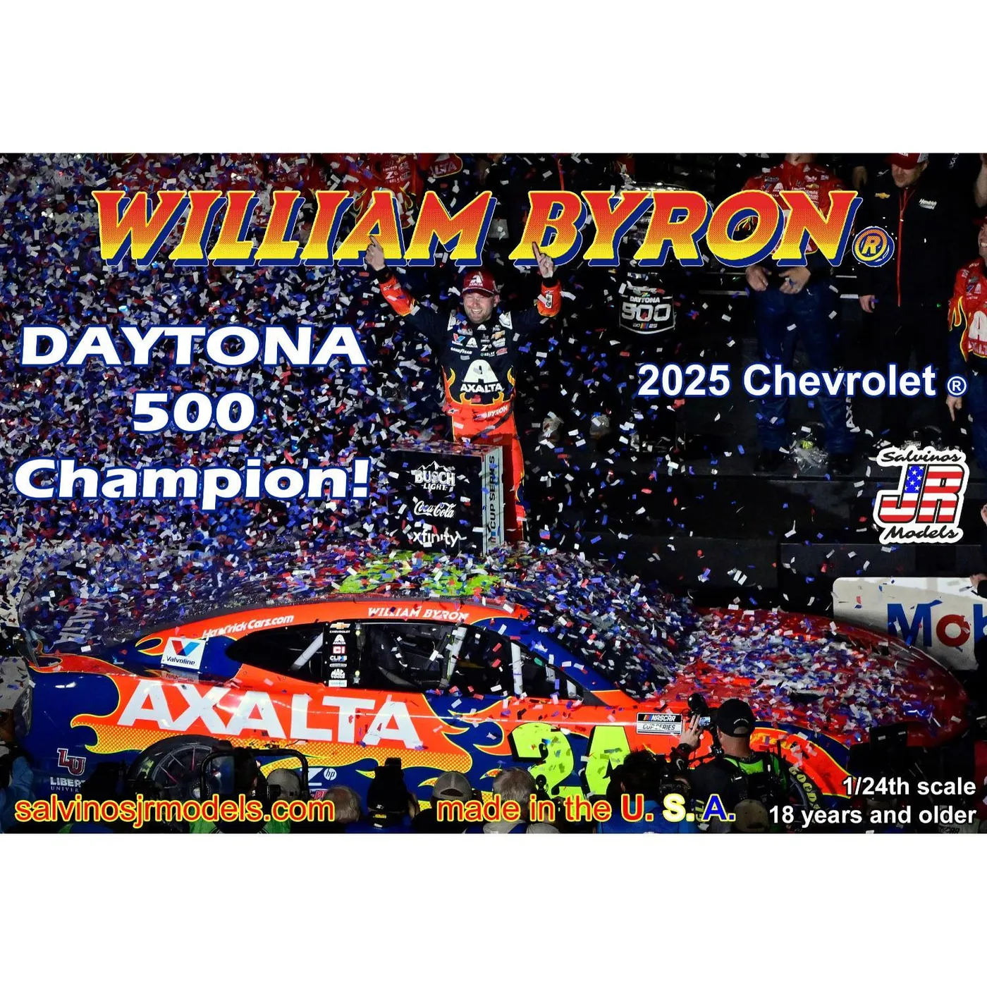 Hendrick Motorsports William Byron #24 2025 Daytona 500 Champion 1:24 Model Car Kit