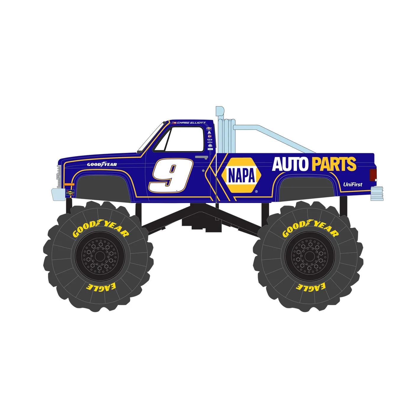 Hendrick Motorsports Tribute Edition  1984 Chevrolet C-20 Monster Truck - #9 NAPA Kings of Crunch 1:64