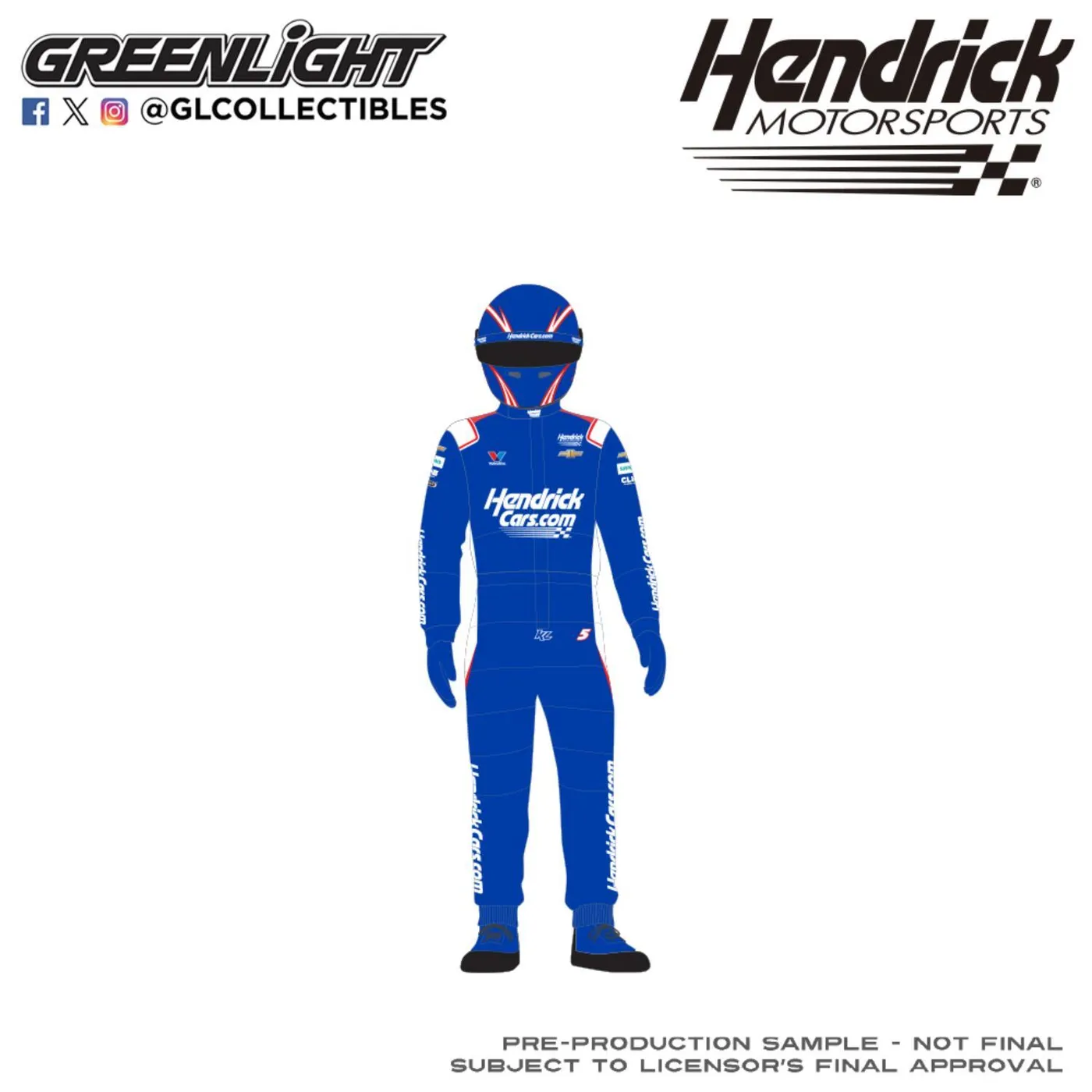 Hendrick Motorsports Kyle Larson #5 HendrickCars.com 1:18 Scale Driver Figure